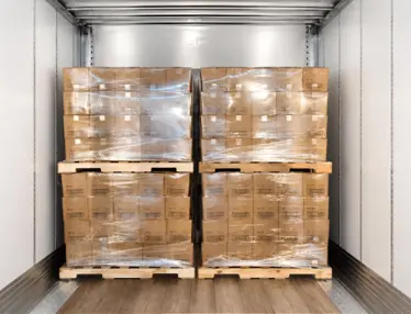 Double-stacked EPx trailers loaded for a consolidated regional run